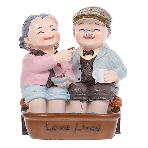 VOSAREA 1Stück Opa und Oma Kuchenfigur Dekoration Tortenfigur für Geburtstagstorte Liebenswerte Großeltern Statuen für Dessert Ornament Kreative für Feierliche Anlässe von VOSAREA