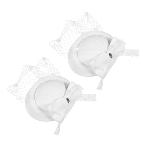 VOSAREA 2 Stück Baserbühnenkopfschmuck Stirnbänder Fascinator-hut Für Die Braut Faschingsmütze Fascinator-hut Für Damen Fascinator-kopfbedeckung Kopfbedeckungen Für Teepartys Weiß Wolle VOSAREA 2 Stück Baserbühnenkopfschmuck Stirnbänder Fascinator-hut Für Die Braut Faschingsmütze Fascinator-hut Für Damen Fascinator-kopfbedeckung Kopfbedeckungen Für Teepartys Weiß Wolle von VOSAREA