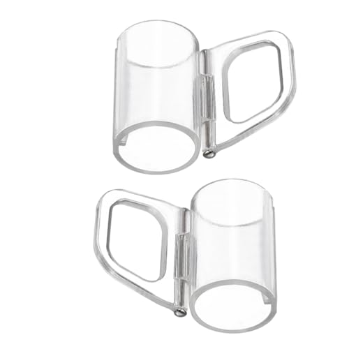 VOSAREA 2 Stück Hakengriff, transparent, Hebegriff, Klemme, schnurlose Schattengriffe, Fensterrollos, Clips, schnurlose Fensterschattengriffe, Rollo-Zubehör, transparenter Kunststoff von VOSAREA