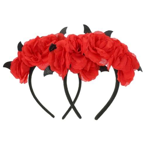 VOSAREA 2 Stück Halloween Stirnbänder Fledermaus Haarbänder Cosplay Blumen Kopfschmuck Party Haarschmuck VOSAREA 2 Stück Halloween Stirnbänder Fledermaus Haarbänder Cosplay Blumen Kopfschmuck Party Haarschmuck von VOSAREA