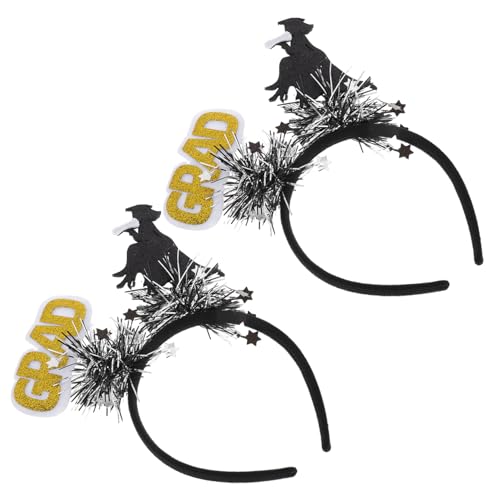 VOSAREA 2 Stück Stirnband Doktorhut Kopfschmuck Stirnbänder Abschlusshut Haarband Abschlusskappe Haarband Kappe Für Abschlusskappe Mit Quaste Abschlusskappe Verkleiden Glitzertuch Schwarz VOSAREA 2 Stück Stirnband Doktorhut Kopfschmuck Stirnbänder Abschlusshut Haarband Abschlusskappe Haarband Kappe Für Abschlusskappe Mit Quaste Abschlusskappe Verkleiden Glitzertuch Schwarz von VOSAREA
