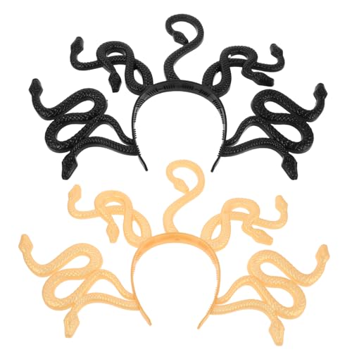 VOSAREA 2 Stück Teiliges Schlangen Stirnband Medusa Kopfschmuck Halloween Cosplay Kopfstück Realistische Schlangen Haarreife Leicht und Bequem für Karneval und Party VOSAREA 2 Stück Teiliges Schlangen Stirnband Medusa Kopfschmuck Halloween Cosplay Kopfstück Realistische Schlangen Haarreife Leicht und Bequem für Karneval und Party von VOSAREA