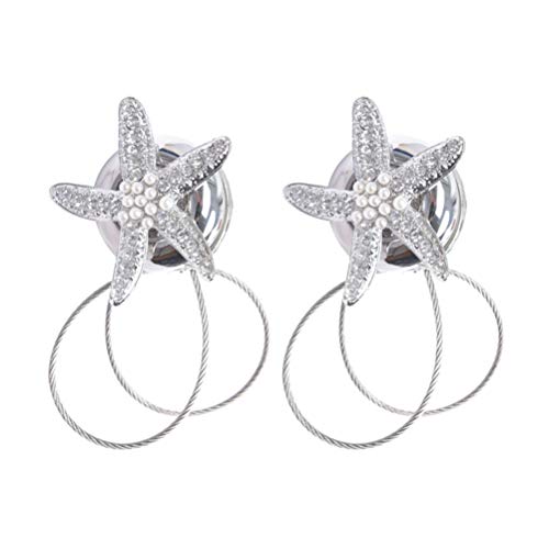 VOSAREA 2 Stücke Seestern Vorhanghalter Gardinenhalter mit Perlen und Strass Magnet Raffhalter Vorhang Schnalle Raffbügel für Gardinen VOSAREA 2 Stücke Seestern Vorhanghalter Gardinenhalter mit Perlen und Strass Magnet Raffhalter Vorhang Schnalle Raffbügel für Gardinen von VOSAREA