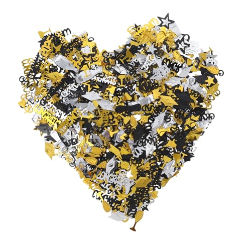 VOSAREA 3 Packs Abschluss Konfetti Metallic Glitter Table Confetti Abschlussfeier Dekorationen Für Den Home College Senior High School Abschlussball von VOSAREA