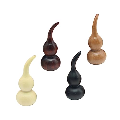 VOSAREA 4 Stück Handgefertigte Holz Gourd Dekoration Natürliche Form für Schreibtisch Wohnzimmer und Essbereich Einzigartige Holzornamente für Stilvolle Wohnkultur von VOSAREA