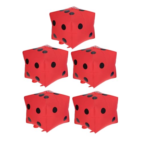 VOSAREA 5pcs Square Foil Dice Balloons Party Dekoration Wiederverwendbare -balloons Game Night Holiday Ornamente Für Geburtstag Hochzeit Und Festival von VOSAREA