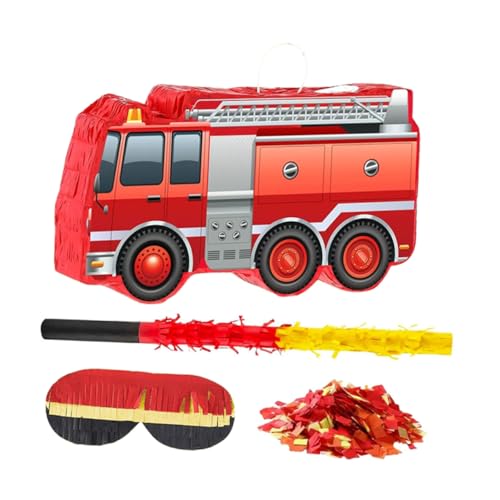 VOSAREA Feuerwehr Party Pinata mit Stick Augenbinde und Konfetti Bunte Feuerwehr Design Geburtstagsdeko für Sicherer Partyspaß VOSAREA Feuerwehr Party Pinata mit Stick Augenbinde und Konfetti Bunte Feuerwehr Design Geburtstagsdeko für Sicherer Partyspaß von VOSAREA