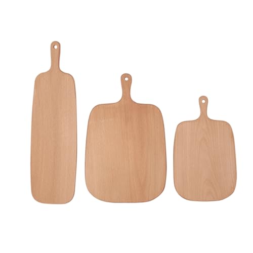 VOSAREA Holz Schneidebrett Unregelmäßiger Form Natürliche Holzplatte mit Aufhängebohrung für Obst Gemüse und Brot Stilvolles Küchenzubehör VOSAREA Holz Schneidebrett Unregelmäßiger Form Natürliche Holzplatte mit Aufhängebohrung für Obst Gemüse und Brot Stilvolles Küchenzubehör von VOSAREA