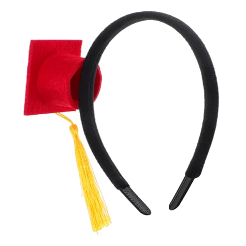 VOSAREA Mini Arzthut Stirnband Abschlusskappe Zubehör Abschlusssaison Stirnband Abschlussfeier Dekoration Abschlussfeier Zubehör Abschlusskappe Haarband Stirnbänder Stoff von VOSAREA