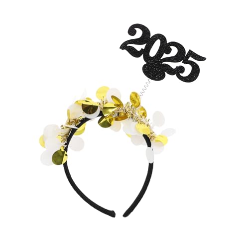 VOSAREA Neujahrs Haarreifen Festlicher Kopfschmuck für Frauen Accessoire für Silvester Feiern Langlebiges Design mit Liebevollen Details von VOSAREA