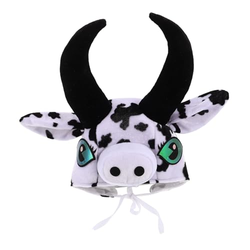 VOSAREA Plüsch Kuhmütze für Weiches Cartoon Tier Kopfbedeckung Lustiger Fotorequisit Partyhut Farm Party Kostüm Niedliches Kuh Design für Fotoshooting und Cosplay VOSAREA Plüsch Kuhmütze für Weiches Cartoon Tier Kopfbedeckung Lustiger Fotorequisit Partyhut Farm Party Kostüm Niedliches Kuh Design für Fotoshooting und Cosplay von VOSAREA