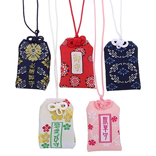 Vosarea 5Pcs Japanische Omamori Viel Glückszauber Schrein Glück Amulett für Liebe Bildung Reichtum Gesundheit Zufälligen Stil Vosarea 5Pcs Japanische Omamori Viel Glückszauber Schrein Glück Amulett für Liebe Bildung Reichtum Gesundheit Zufälligen Stil von VOSAREA
