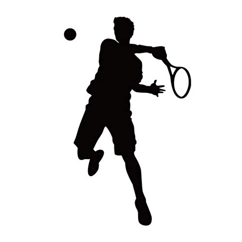 Vosarea Fitnessaufkleber Tennis Tapete Tennis Aufkleber Tennis Wandtattoo Aufkleber Entfernbare Wandtattoo Wandkunst Aufkleber für Kinderzimmer Schlafzimmer Dekoration Tennis Aufkleber von VOSAREA