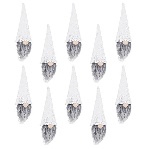 Weihnachten Weinflasche Abdeckung Topper Cover: 10 Stücke Zwerg Wichtel Figuren Mini Weihnachtsmütze Weihnachtsmann Mütze Flaschen Kleidung Verpackung Gesichtslose Puppe Flaschenanzug Xmas Deko von VOSAREA