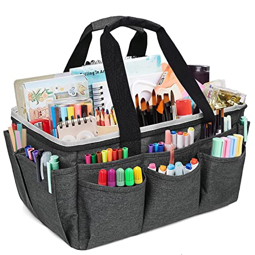 VOSDANS Multifunktionale Tragetasche, Basteltasche, Desktop-Aktenordner, Tragetasche mit Taschen für Kunst, Handwerk, Nähen, Schule, Reisen, den täglichen Gebrauch, Büro, Grau VOSDANS Multifunktionale Tragetasche, Basteltasche, Desktop-Aktenordner, Tragetasche mit Taschen für Kunst, Handwerk, Nähen, Schule, Reisen, den täglichen Gebrauch, Büro, Grau von VOSDANS