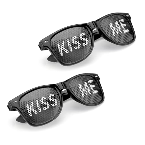 2 Stück Partybrille Motiv KISS ME Sonnenbrille Party Brille Fasching Partybrille Rave Brille Sonnenbrille Fasching Party Brille für Partys, Clubs, Malle und Karneval, Foto Requisiten 2 Stück Partybrille Motiv KISS ME Sonnenbrille Party Brille Fasching Partybrille Rave Brille Sonnenbrille Fasching Party Brille für Partys, Clubs, Malle und Karneval, Foto Requisiten von VOSSOT