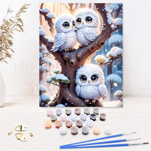 Malen Nach Zahlen Kinder Bastelset, DIY Malen Nach Zahlen Erwachsene Eulen, DIY Tier Anfänger Handbemalt,Malen Nach Zahlen Vöge tiere,Zahlen Kunsthandwerk für Geschenke und Home Haus Deko (40 x 50 cm) Malen Nach Zahlen Kinder Bastelset, DIY Malen Nach Zahlen Erwachsene Eulen, DIY Tier Anfänger Handbemalt,Malen Nach Zahlen Vöge tiere,Zahlen Kunsthandwerk für Geschenke und Home Haus Deko (40 x 50 cm) von VOSSOT