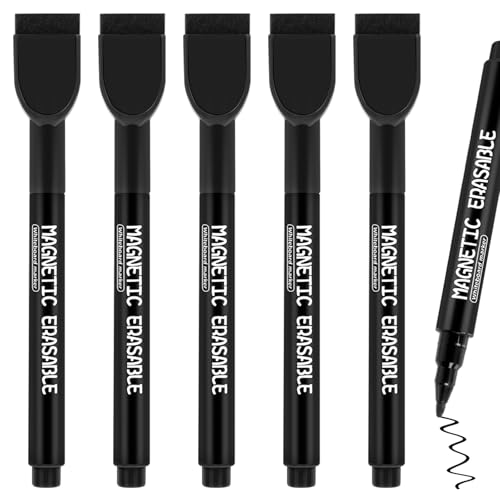 VOTON Whiteboard Marker, 5 Stück Schwarz Magnetische Whiteboard Stifte und Radiergummi Set Fine Tip Folienstift Abwischbare Marker und Dry Wipe Markers für Büro,Zuhause usw, Schule VOTON Whiteboard Marker, 5 Stück Schwarz Magnetische Whiteboard Stifte und Radiergummi Set Fine Tip Folienstift Abwischbare Marker und Dry Wipe Markers für Büro,Zuhause usw, Schule von VOTON