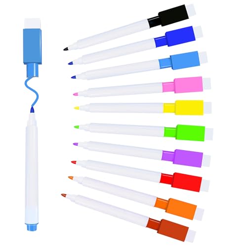 VOTON Whiteboard Marker, 8 Farbe Magnetische Whiteboard Stifte und Radiergummi Set Fine Tip folienstift abwischbar und Dry Wipe Markers von VOTON