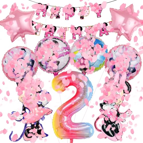 VOVhpbidy 10 Stück Minni Mous Luftballons Geburtstag Set 2 Jahre Mädchen, Maus Geburtstagsdeko Folienballon, Kindergeburtstag Luftballons, Minni Maus Geburtstag Party Deko Ballons Set für Kinder (2) VOVhpbidy 10 Stück Minni Mous Luftballons Geburtstag Set 2 Jahre Mädchen, Maus Geburtstagsdeko Folienballon, Kindergeburtstag Luftballons, Minni Maus Geburtstag Party Deko Ballons Set für Kinder (2) von VOVhpbidy