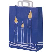 250 VP Geschenktaschen Kerze blau/weiß 22,0 x 28,0 cm von VP