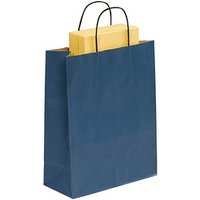 50 VP Papier-Tragetaschen Toptwist blau 24,0 x 31,0 cm von VP