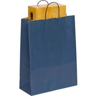 50 VP Papier-Tragetaschen Toptwist blau 32,0 x 42,0 cm von VP