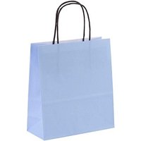 50 VP Papier-Tragetaschen Toptwist hellblau 19,0 x 21,0 cm von VP