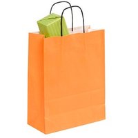 50 VP Papier-Tragetaschen Toptwist orange 24,0 x 31,0 cm von VP