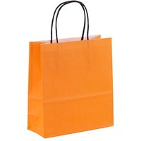 50 VP Papier-Tragetaschen Toptwist orange 19,0 x 21,0 cm von VP