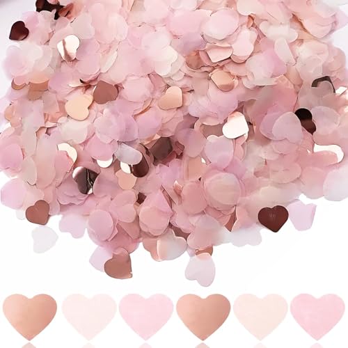10000 Stück Herzförmiges Konfetti, biologisch abbaubare Papier- und Kunststoffmischung, Hochzeitsfeier Tischdekorationen für Valentinstag, Jubiläen, Geburtstage, Ballon & Junggesellinnenabschied 10000 Stück Herzförmiges Konfetti, biologisch abbaubare Papier- und Kunststoffmischung, Hochzeitsfeier Tischdekorationen für Valentinstag, Jubiläen, Geburtstage, Ballon & Junggesellinnenabschied von VPB