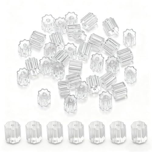 300 Stück Ohrring stecker verschluss,Ohrstecker verschluss silikon,Transparente ohrring stopper,Universell für haken ohrstecker DIY schmuckherstellung von VPB