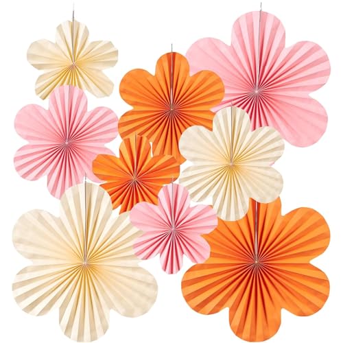 9 Stück Papierblumen party deko,Papierfächer deko orange,Papier fächer dekoration hanging für party hochzeit geburtstag festival weihnachten event karneval 9 Stück Papierblumen party deko,Papierfächer deko orange,Papier fächer dekoration hanging für party hochzeit geburtstag festival weihnachten event karneval von VPB