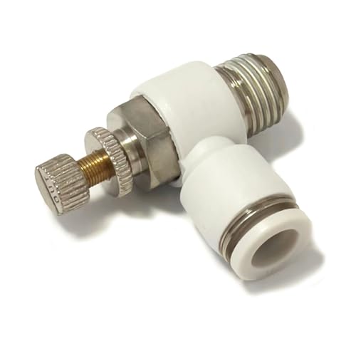 VPCPWTYZY 10 STÜCKE SL6 Geschwindigkeitsregelventil - M5/PT1/8-1/2, Weiß, Pneumatische Drossel catholic(SL6-M5) von VPCPWTYZY