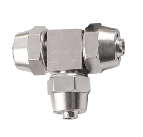 VPCPWTYZY 10 TEILE/LOS KL-PE4/6/8/10/12/14/16 Quick Twist T-stück, kupfer Vernickelt Hohe Spannung Lock Weibliche Pneumatische Stecker catholic(10PCS KL-PE6) von VPCPWTYZY