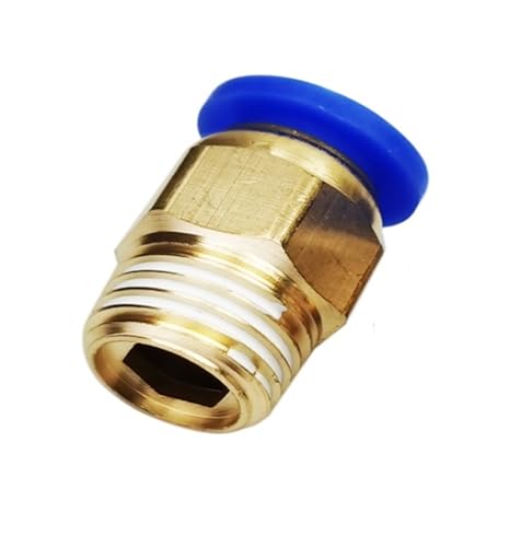 VPCPWTYZY 100 Stück pneumatische Luftarmaturen: Messing-Schnellkupplung: 4 mm/6 mm/8 mm/10 mm/12 mm Schlauch: Außengewinde BSP 1/8 Zoll/1/4 Zoll/3/8 Zoll/1/2 Zoll catholic(100PCS PC4-01) von VPCPWTYZY
