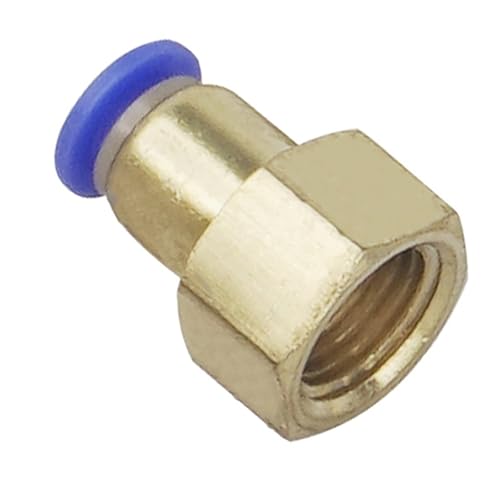 VPCPWTYZY PCF-Pneumatikanschluss: Außendurchmesser 4 mm, 6 mm, 8 mm, 10 mm, 12 mm: Gewinde 1/8 Zoll, 1/4 Zoll, 3/8 Zoll, 1/2 Zoll: Innengewinde, gerade: One-Touch-Luftanschlüsse catholic(PCF10-01) von VPCPWTYZY