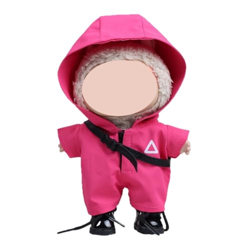 VPOUERY Niedliche Mini Plüsch Puppen Kleidung Outfit nur Bekleidungs zubehör für 17cm Puppen Pullover Hoodie Kleidung DIY Kinder Geschenke,Rosa Zubehör von VPOUERY