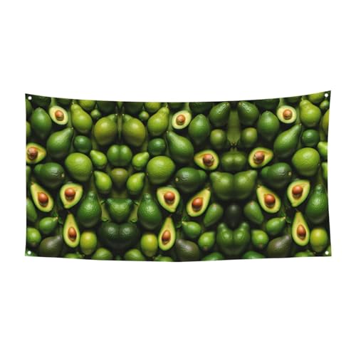 Avocado-Muster, festliches Party-Banner, Karneval, Innen- und Außenbereich, Geburtstag, Jahrestag, Hochzeit, Urlaub von VPPUR