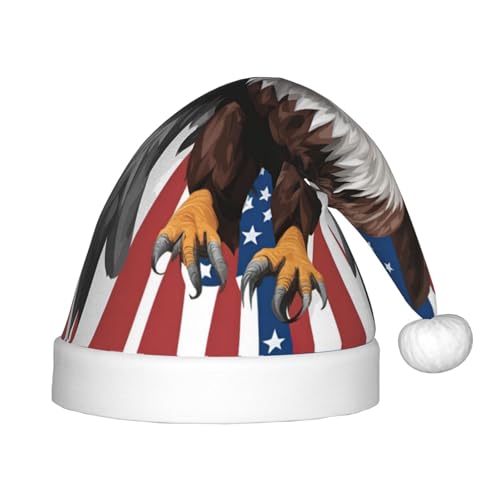 VPPUR Adler mit USA-Flagge, Weihnachtsmann-Kopfbedeckung für Uni, Weihnachtszubehör, Geschenke und Weihnachtsmütze, Outdoor-Party VPPUR Adler mit USA-Flagge, Weihnachtsmann-Kopfbedeckung für Uni, Weihnachtszubehör, Geschenke und Weihnachtsmütze, Outdoor-Party von VPPUR