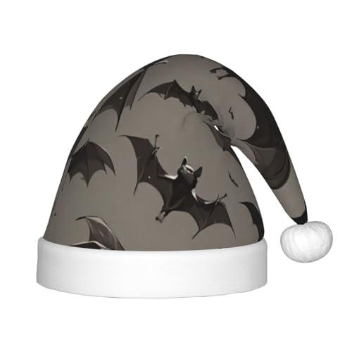 VPPUR Halloween-Fledermäuse, grauer Druck, Weihnachtsmann-Kopfbedeckung für Uni, Weihnachtszubehör, Geschenke und Weihnachtsmütze, Outdoor-Party VPPUR Halloween-Fledermäuse, grauer Druck, Weihnachtsmann-Kopfbedeckung für Uni, Weihnachtszubehör, Geschenke und Weihnachtsmütze, Outdoor-Party von VPPUR