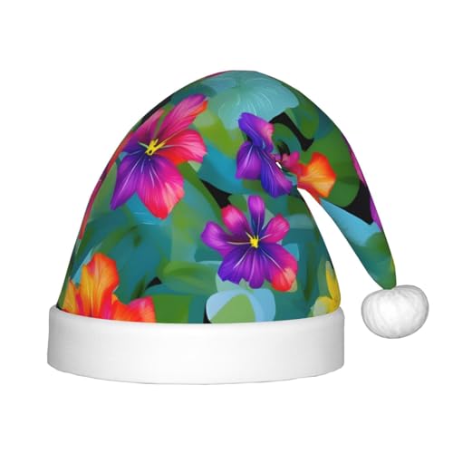 VPPUR Hawaiianischer Weihnachtsmann-Kopfschmuck mit buntem Blumendruck, Uni, Weihnachtszubehör, Geschenke und Weihnachtsmütze, Outdoor-Party VPPUR Hawaiianischer Weihnachtsmann-Kopfschmuck mit buntem Blumendruck, Uni, Weihnachtszubehör, Geschenke und Weihnachtsmütze, Outdoor-Party von VPPUR