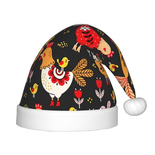 VPPUR Niedlicher Hahn-Aufdruck, Weihnachtsmann-Kopfbedeckung für Uni, Weihnachtszubehör, Geschenke und Weihnachtsmütze, Outdoor-Party VPPUR Niedlicher Hahn-Aufdruck, Weihnachtsmann-Kopfbedeckung für Uni, Weihnachtszubehör, Geschenke und Weihnachtsmütze, Outdoor-Party von VPPUR