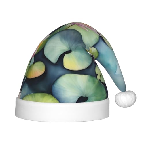 VPPUR Schwarze Lilien-Pads mit Weihnachtsmann-Motiv, Uni, Weihnachtszubehör, Geschenke und Weihnachtsmütze, Outdoor-Party von VPPUR