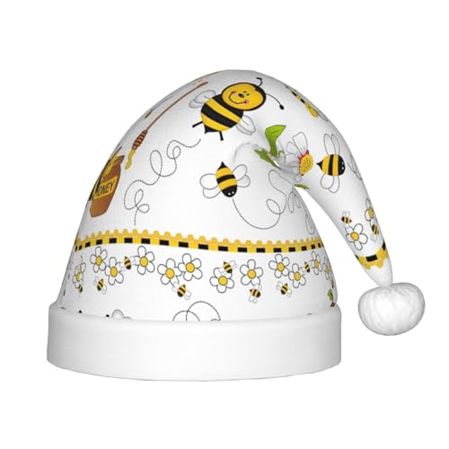 VPPUR Weihnachtsmann-Kopfbedeckung mit Bienen-Motiv, Uni, Weihnachtszubehör, Geschenke und Weihnachtsmütze, Outdoor-Party VPPUR Weihnachtsmann-Kopfbedeckung mit Bienen-Motiv, Uni, Weihnachtszubehör, Geschenke und Weihnachtsmütze, Outdoor-Party von VPPUR