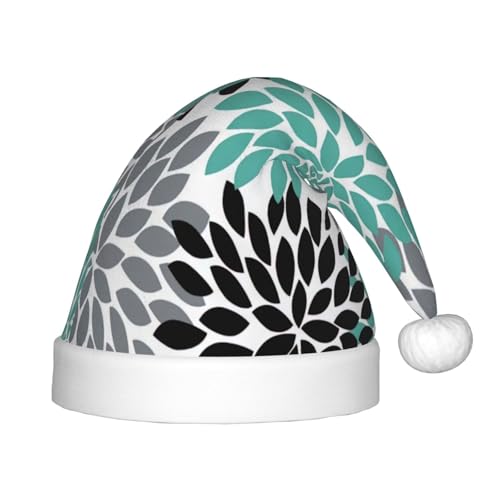 VPPUR Weihnachtsmann-Kopfbedeckung mit Dahlien-Blumendruck, Uni, Weihnachtszubehör, Geschenke und Weihnachtsmütze, Outdoor-Party VPPUR Weihnachtsmann-Kopfbedeckung mit Dahlien-Blumendruck, Uni, Weihnachtszubehör, Geschenke und Weihnachtsmütze, Outdoor-Party von VPPUR