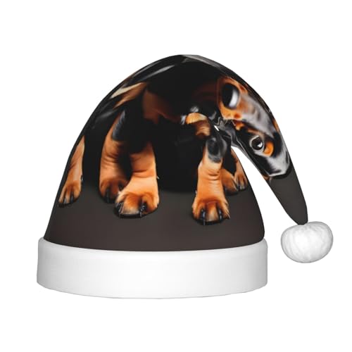 VPPUR Weihnachtsmann-Kopfbedeckung mit drei Dackeln, Uni, Weihnachtszubehör, Geschenke und Weihnachtsmütze, Outdoor-Party VPPUR Weihnachtsmann-Kopfbedeckung mit drei Dackeln, Uni, Weihnachtszubehör, Geschenke und Weihnachtsmütze, Outdoor-Party von VPPUR