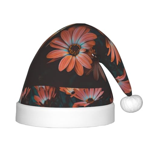 VPPUR Weihnachtsmann-Kopfbedeckung mit orangefarbenem Chrysanthemen-Druck, Uni, Weihnachtszubehör, Geschenke und Weihnachtsmütze, Outdoor-Party VPPUR Weihnachtsmann-Kopfbedeckung mit orangefarbenem Chrysanthemen-Druck, Uni, Weihnachtszubehör, Geschenke und Weihnachtsmütze, Outdoor-Party von VPPUR