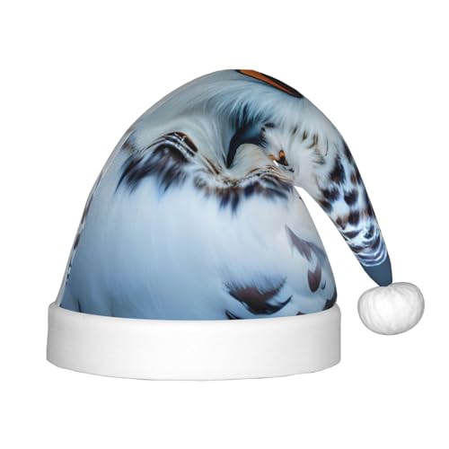 VPPUR Weihnachtsmann-Kopfbedeckung mit schneebedeckten Eulenaugen Druck für Unisex Weihnachtszubehör Geschenke und Weihnachtsmütze für Outdoor Party VPPUR Weihnachtsmann-Kopfbedeckung mit schneebedeckten Eulenaugen Druck für Unisex Weihnachtszubehör Geschenke und Weihnachtsmütze für Outdoor Party von VPPUR