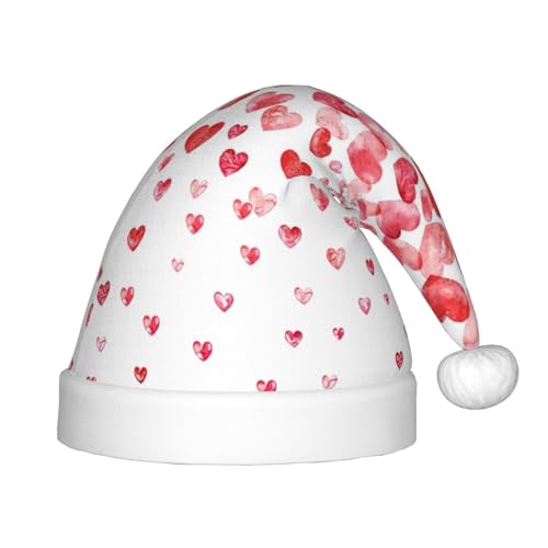VPPUR Weihnachtsmannmützen mit roten Herzen, für Weihnachtszubehör, Uni, Geschenke und Weihnachtsmütze, für Partys im Freien VPPUR Weihnachtsmannmützen mit roten Herzen, für Weihnachtszubehör, Uni, Geschenke und Weihnachtsmütze, für Partys im Freien von VPPUR